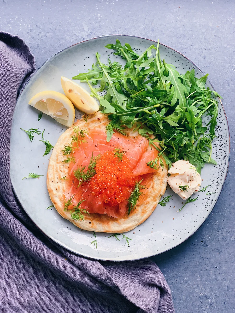 Blinis légers au saumon fumé