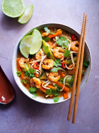 Soupe de crevettes façon thaï