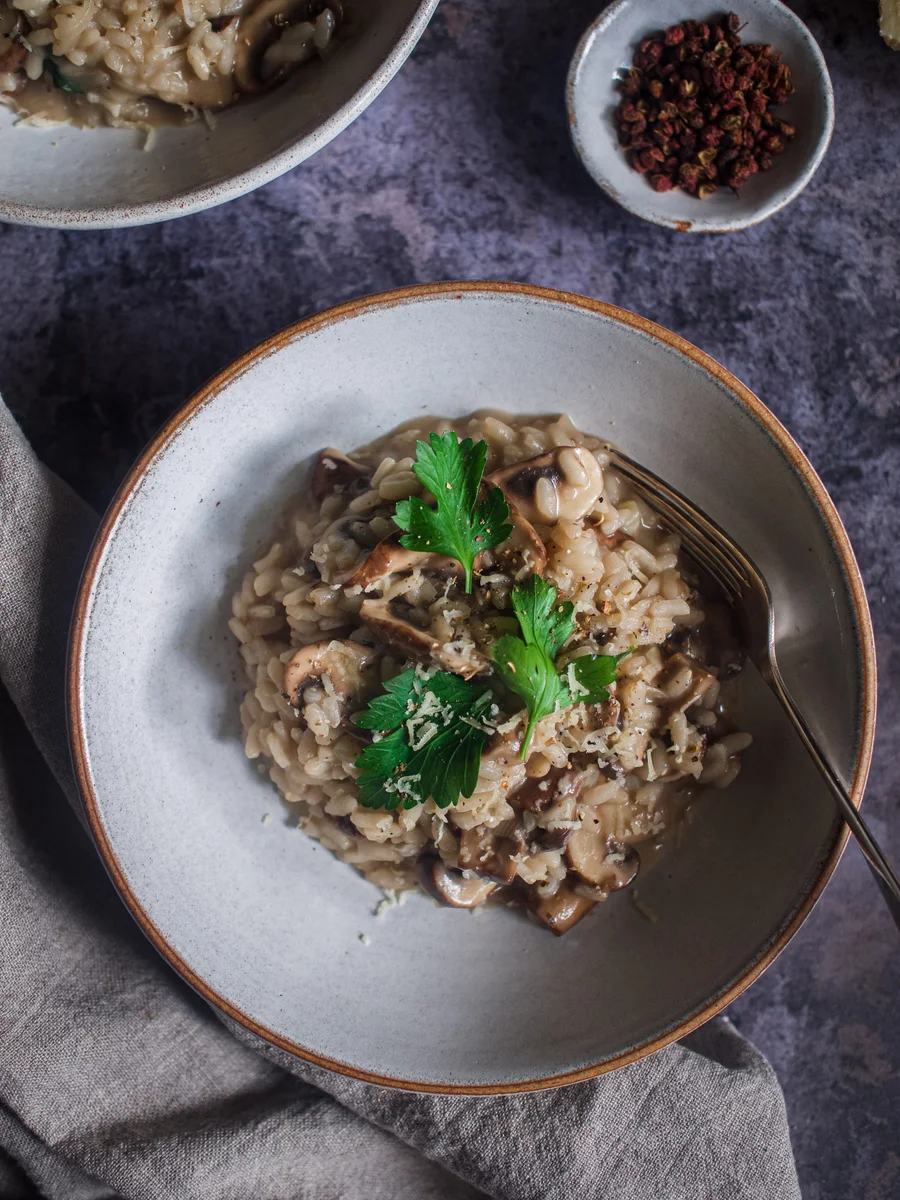 Risotto aux champignons et parmesan