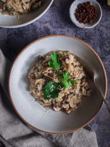 Risotto de setas y parmesano