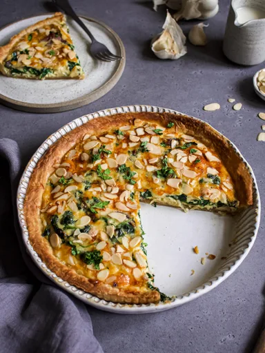 Quiche de espinacas y queso Appenzeller