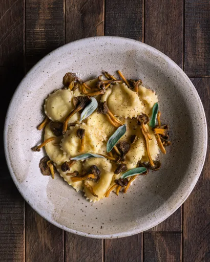Raviolis de queso Beaufort y Abondance