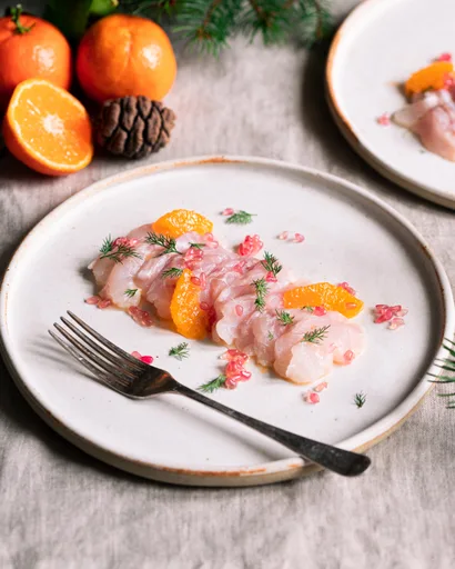Carpaccio de dorade aux agrumes