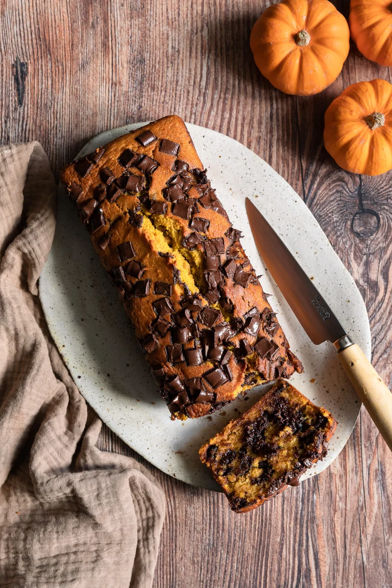 Cake à la courge et pépites de chocolat