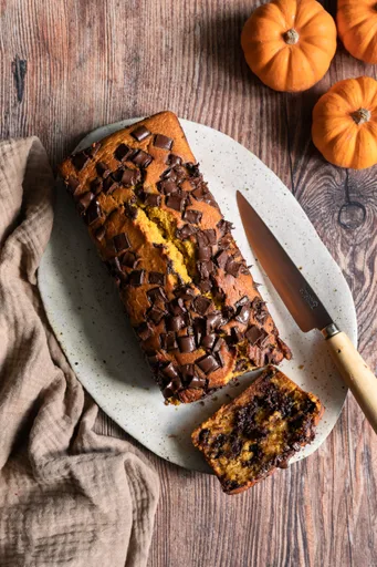 Cake à la courge et pépites de chocolat