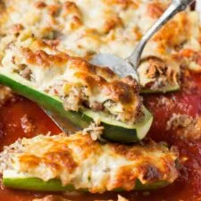 Zapallitos rellenos con carne y arroz