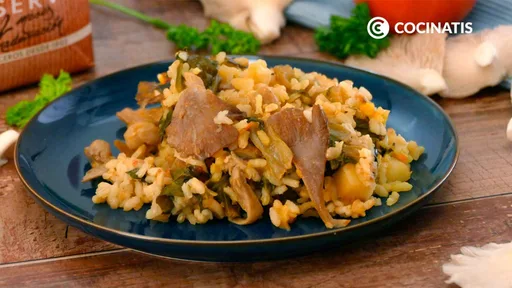 Arroz con acelgas y setas, una receta fácil y sabrosa ¡perfecta para otoño!