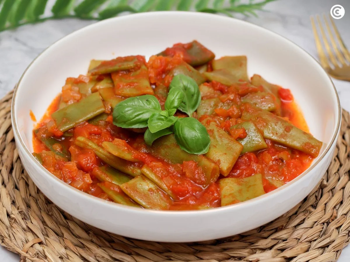 Judías verdes con tomate