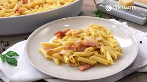 Macarrones a la carbonara sin nata