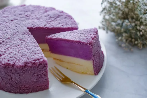 Prepara un rico taro cheesecake