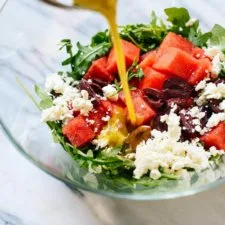 Ensalada de rúcula y sandía