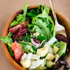 Blood Orange, Fennel and Avocado Salad with Lemon Citronette