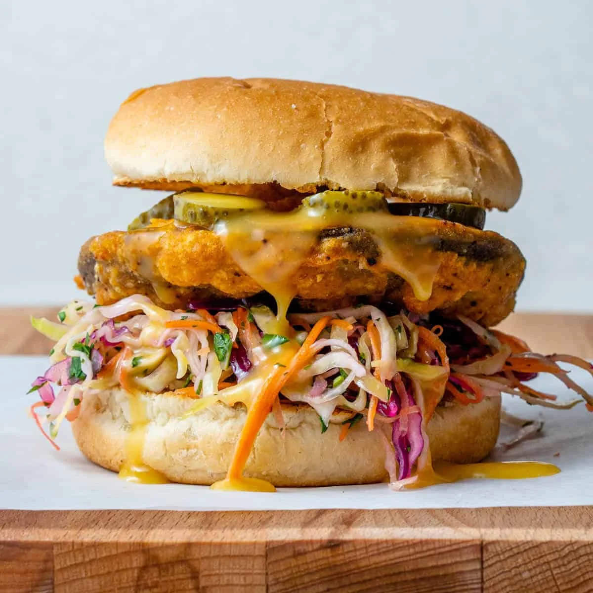 Vegan Chicken Sandwich (Fried & Crispy)