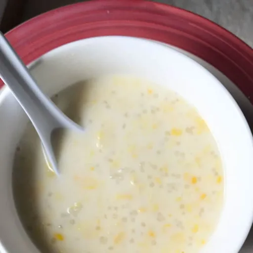Laos Sweet Corn and Coconut Pudding Dessert - Nam Van Sal Lee