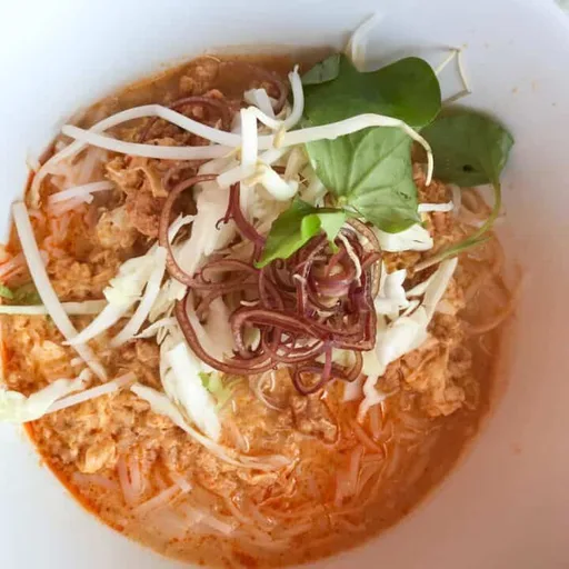 Authentic Mee Ka Tee Coconut Noodle Soup