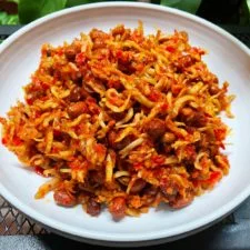 Balado Teri Kacang: Spicy Chinese silver fish with peanuts