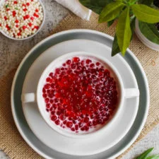 Bubur Mutiara: Pearl Sago Dessert Porridge (Vegan)