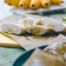 Nagasari Pisang: Steamed Coconut Cakes with Banana (Vegan)