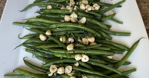 Haricot Verts with Hazelnuts & Dill (half recipe) | Recipes