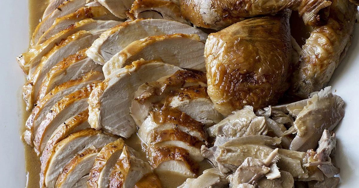Make-Ahead Roast Turkey and Make-Ahead Turkey Gravy with Onions & Sage | Recipes