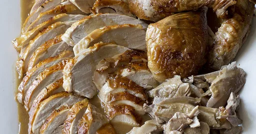 Make-Ahead Roast Turkey and Make-Ahead Turkey Gravy with Onions & Sage | Recipes