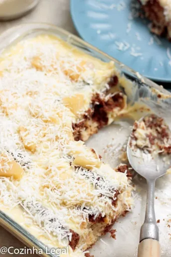 Pavê sencillo de piña con coco