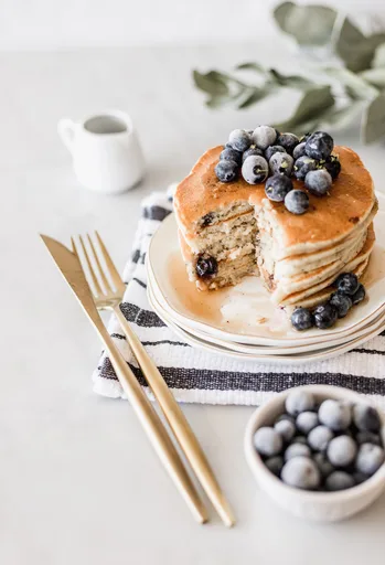 Blueberry Pancakes with Lemon and Poppy Seeds