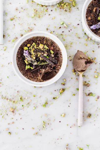 Chocolate Crème Brûlée with Pistachios