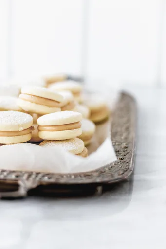 Peruvian Cornstarch Alfajores with Manjar Blanco