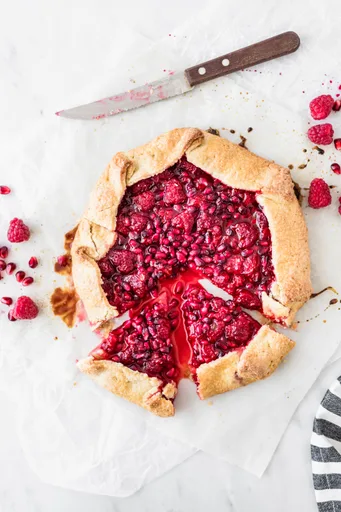 Raspberry and Pomegranate Galette