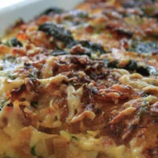 Bacon, Spinach and Gruyère ‘Bread Pudding’