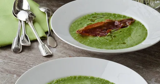Spanish Pea Soup with Crispy Ham | Recipes