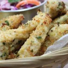 Tiras de pollo crujientes al ajillo