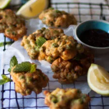 Pea, Mint and Goat’s Feta Fritters
