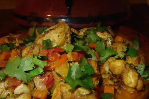 Tajine de lotte à l'orientale