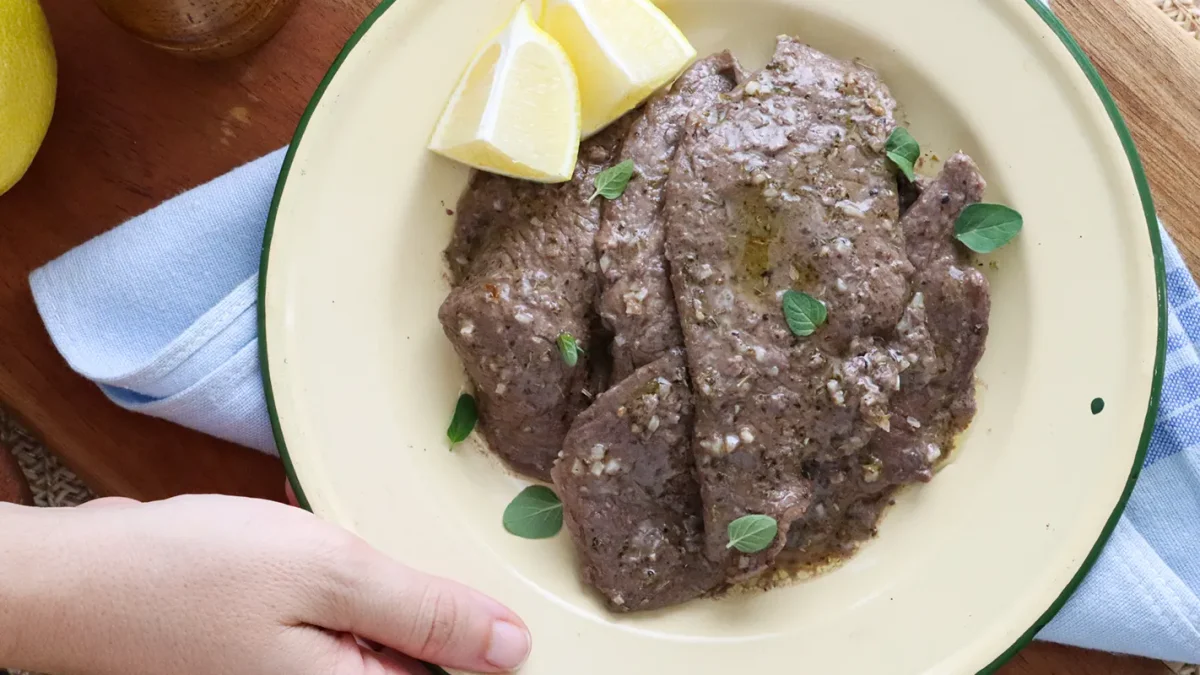 Lemon steak bites