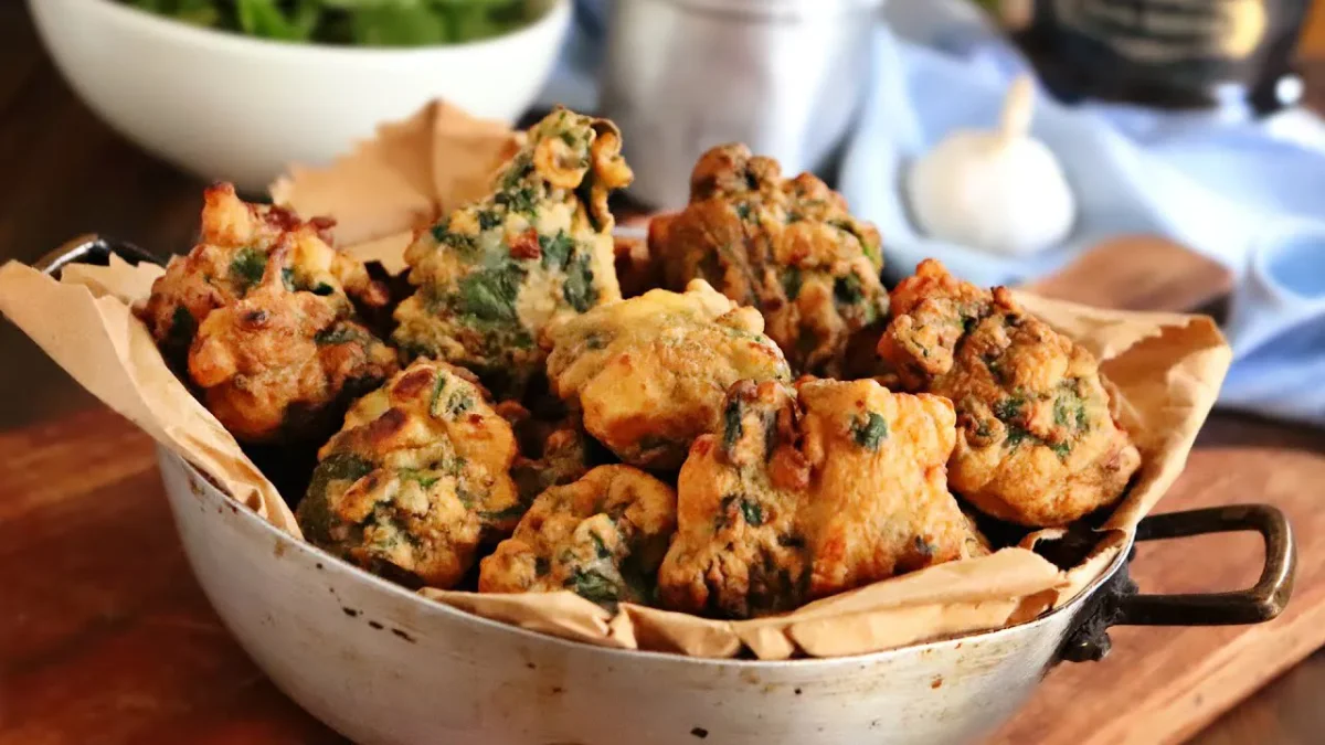 Swiss chard fritters with cheese