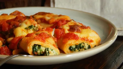 Canelones de Verdura rellenos con Espinaca y Queso