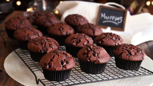 Muffins de Chocolate con Chips de Chocolate