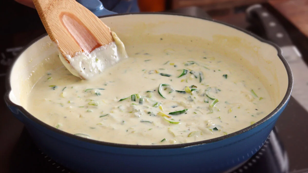 Salsa Crema de Puerro y Roquefort