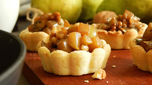 Tarteletas de Pera y Queso Azul