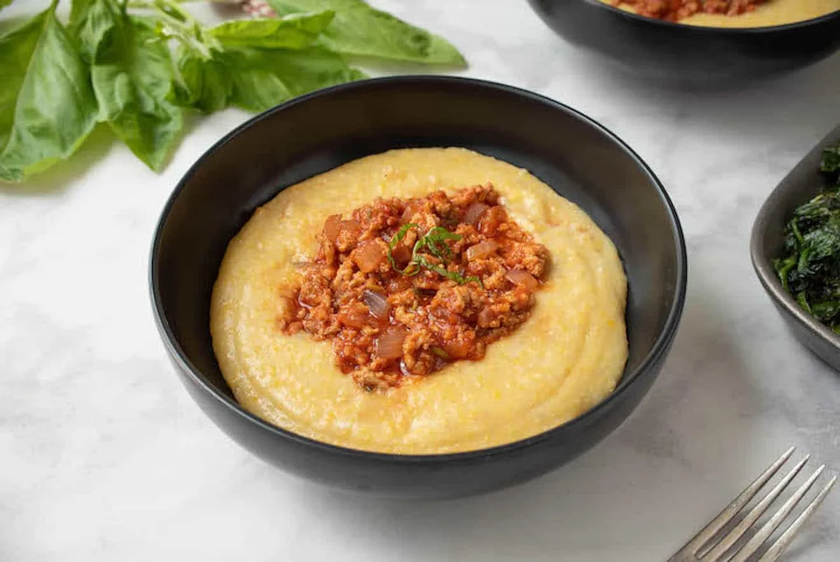 3 Cheese Polenta with Italian Sausage