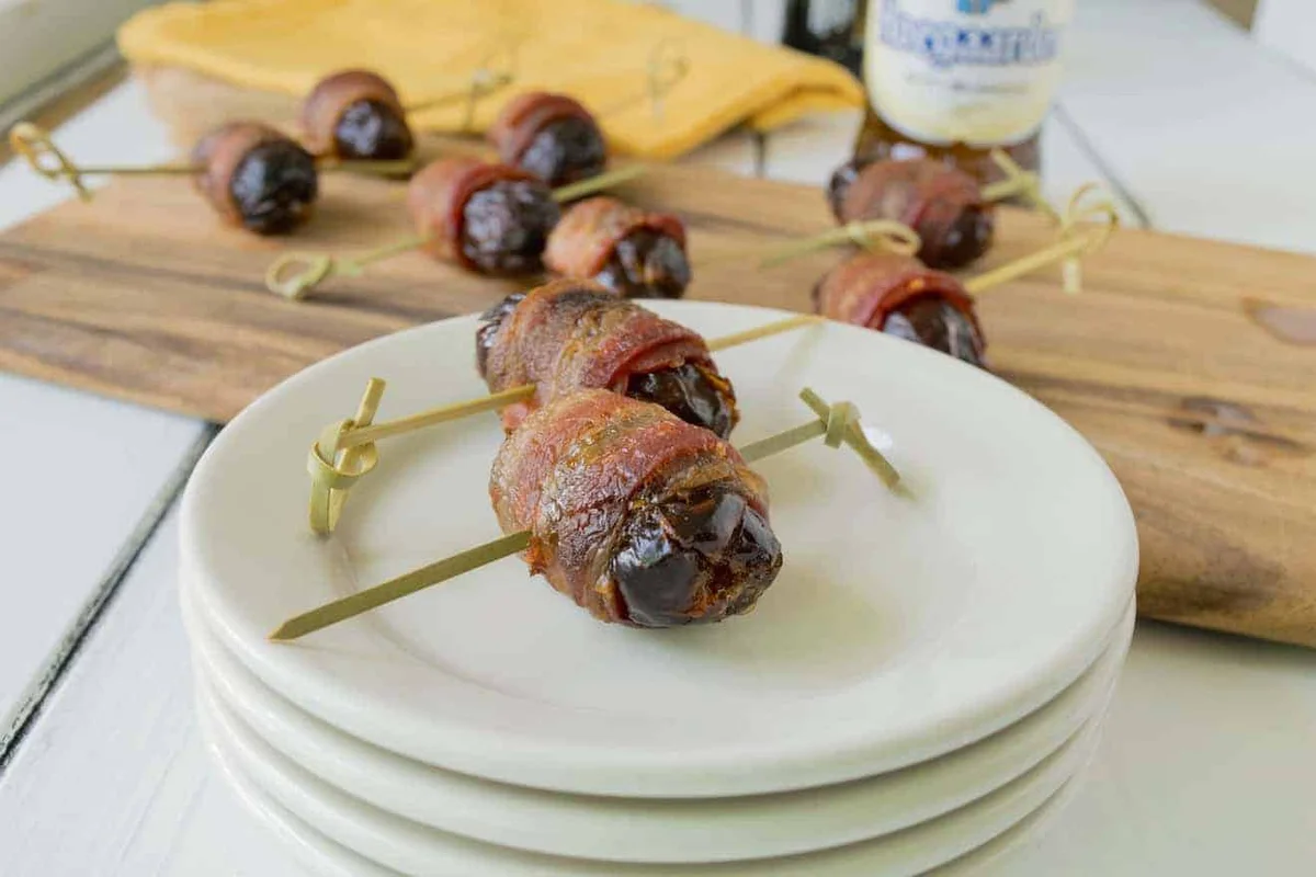 Apple Stuffed, Bacon Wrapped Dates