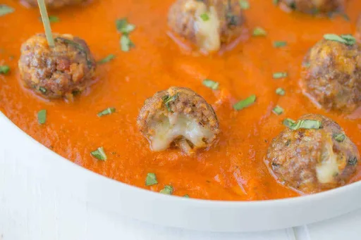 Cheese Stuffed Mini Meatballs
