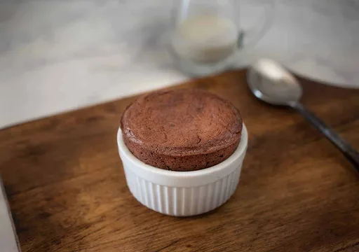 Flourless Gingerbread Chocolate Soufflé