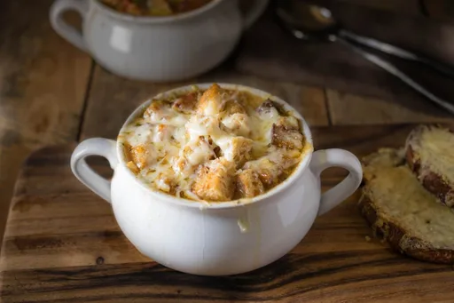 French Onion Soup with Mini Croutons