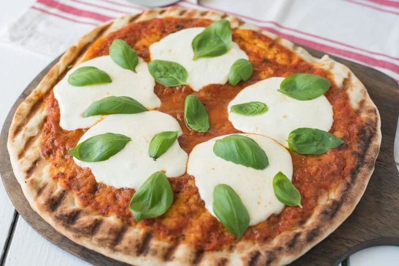 Grilled Margherita Pizza