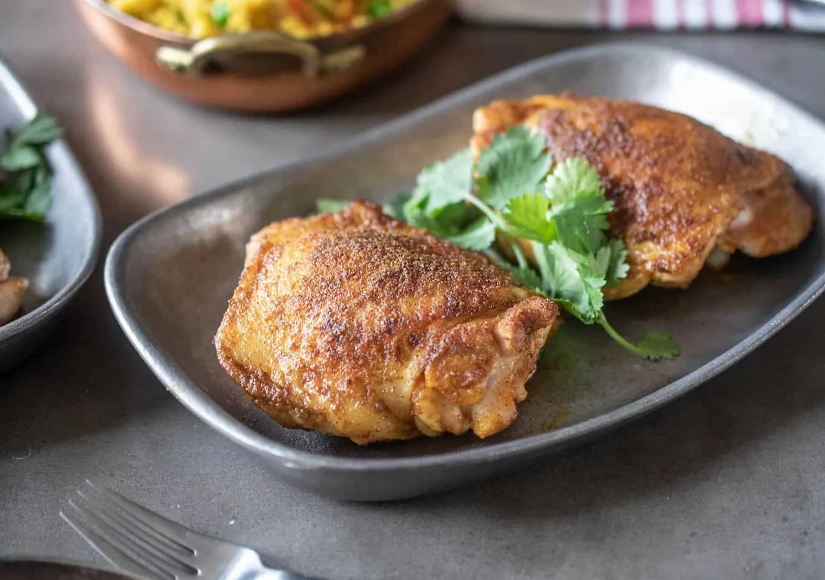 Indian Spice Rubbed Chicken Thighs