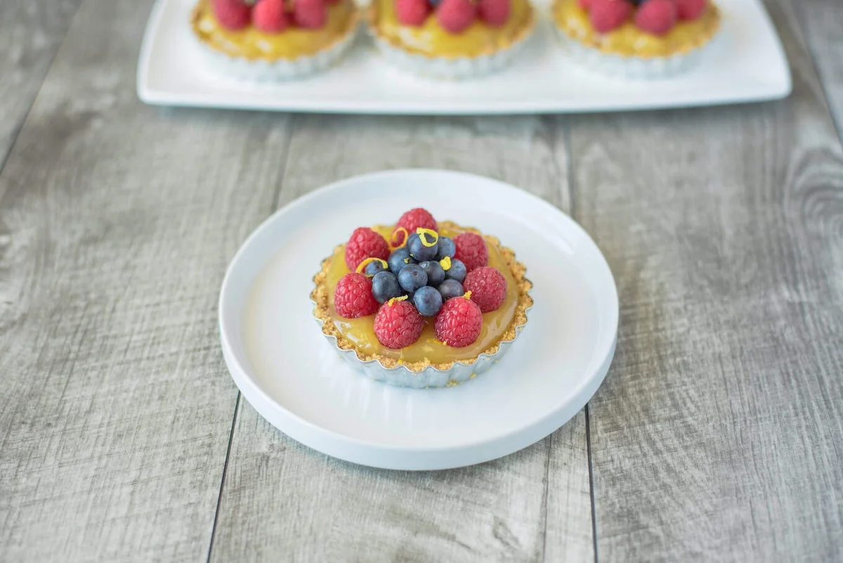 No Bake Berry Lemon Tartlets