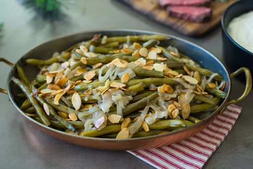 Slow Cooker Green Beans with Shallots and Almonds